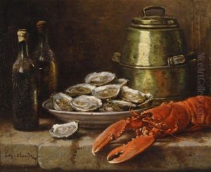 Lobster, Oysters, And Wine by Eugene Claude