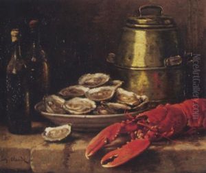Stillleben Mit Austern Und Hummer by Eugene Claude