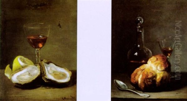 Stilleben Mit Austern Und Einem Weinglas - view 1