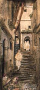 Promeneurs Dans La Casbah D'alger