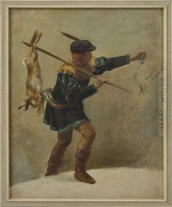 Jager Mit Erlegtem Hasen by Wilhelm Ludwig Heinrich Claudius
