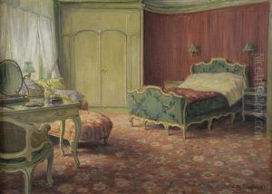Bedroom Interior by Wilhelm Ludwig Heinrich Claudius