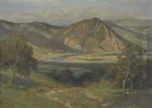 Bohmische Landschaft Am Oberlauf Der Elbe by Wilhelm Ludwig Heinrich Claudius