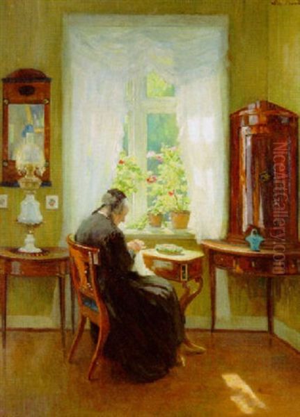 Interior Med Syende Kvinna - view 1