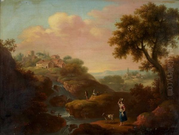 Bergere Sur Fond De Paysage - view 1