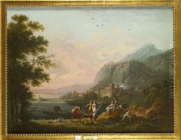 Pecheurs Ramassant Leurs Filets - view 1