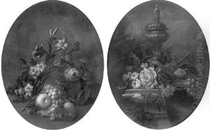 Nature Morte Au Vase De Fruits by Jean Baptiste Charles Claudot