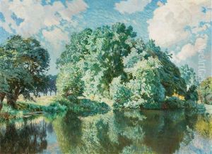 Borders Of The River Lys In Summer by Emile Claus