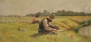 Moissonneurs Aux Bords De La Lys by Emile Claus