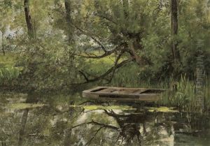 Barque Sur Une Riviere by Emile Claus