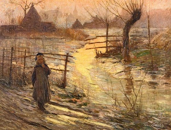 Jeune Fille Au Bord De L'etang - view 1