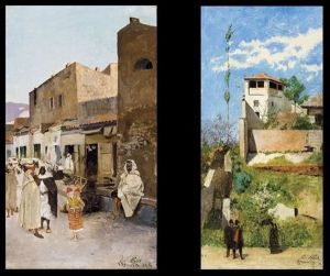 Quartier Arabe A Tlemcen (+ Une Vue A Grenade, Smllr; 2 Works)