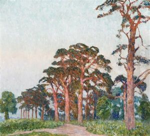 Paysage Aux Pins (slough) by Emile Claus