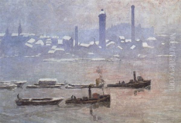De Thames Onder De Sneeuw - view 1