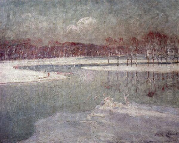 The River Leie In Winter - view 1