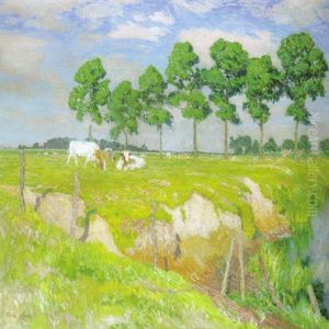 La Berge Rangee by Emile Claus
