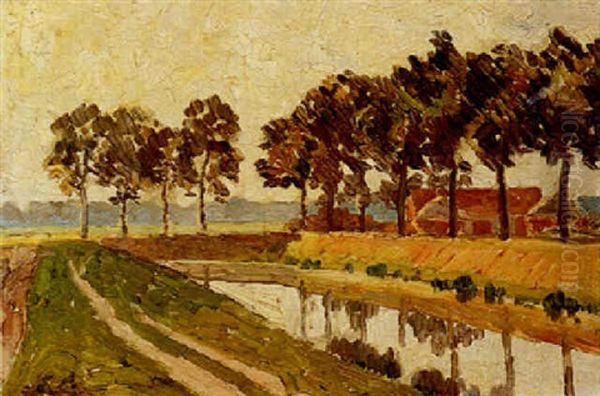Trees Along A Canal - view 1