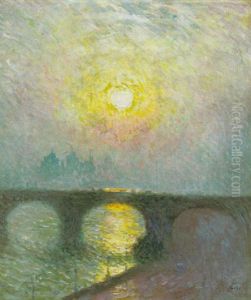 Zon Over Waterloo Bridge (london) by Emile Claus