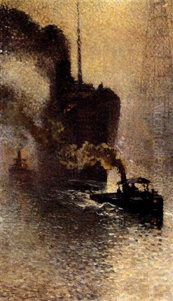 Escorte Sur La Tamise Dans Le Brouillard - view 1
