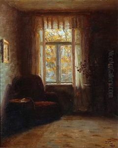 Interior With A Window by Christian Clausen
