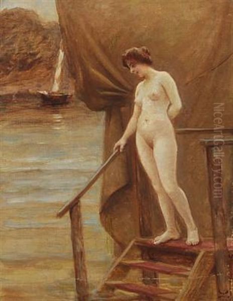 A Nude Woman On A Jetty - view 1