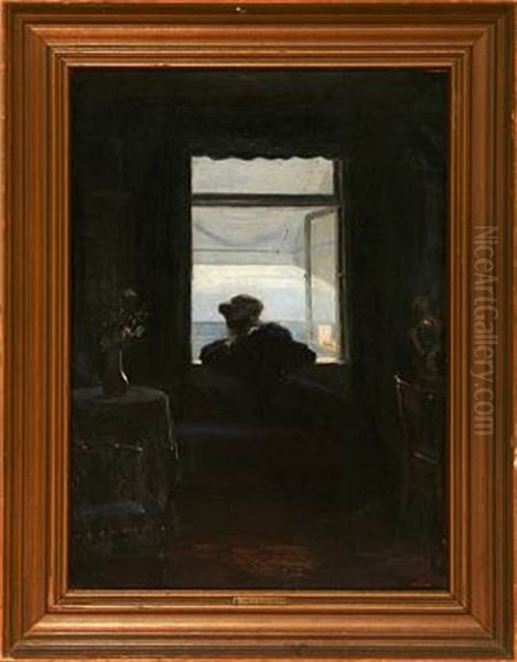 Interior With A Woman Looking Out The Window - view 1