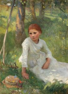 Noon In The Hayfield by Sir George Clausen
