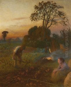 The Potato Patch: October Twilight by Sir George Clausen
