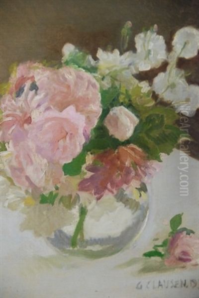 Floral Still Life In Glass Vase - view 1