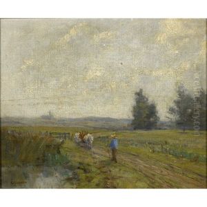 Ploughing The Field by Sir George Clausen