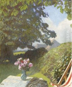 Still Life In A Landscape by Sir George Clausen