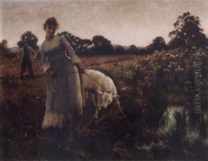 Taking The Calf To Water by Sir George Clausen