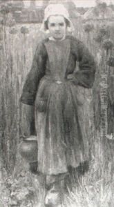 A Pretty Young Dutch Girl by Sir George Clausen