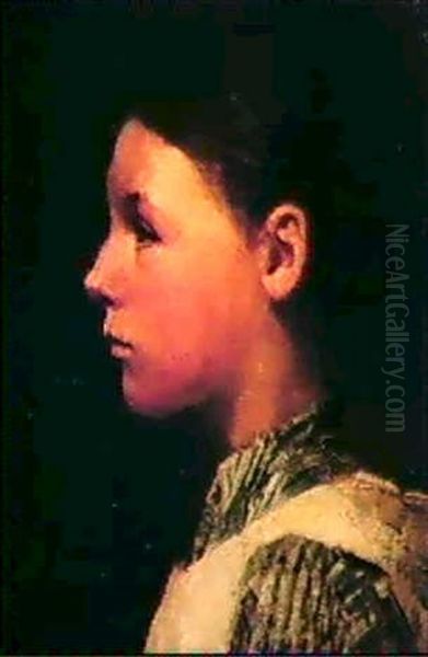 Portrait Of A Schoolgirl by Sir George Clausen
