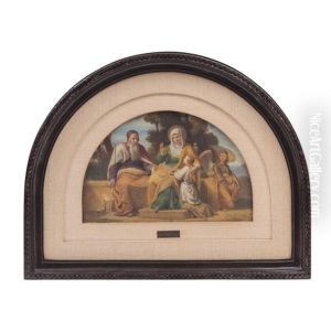 La Educacion De La Virgen Con Santa Ana Y San Joaquin by Pelegri Clave y Roque