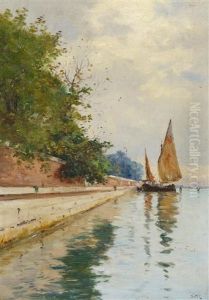 In Der Lagune Vor Venedig by Marie Joseph Leon Clavel Iwill