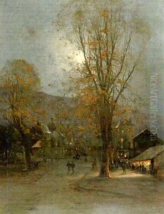 Village De Montagne, Effets De Nuit by Marie Joseph Leon Clavel Iwill