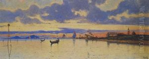Vue De La Lagune De Venise by Marie Joseph Leon Clavel Iwill