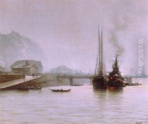 Les Quais De Rouen - Brumes Matinales by Marie Joseph Leon Clavel Iwill