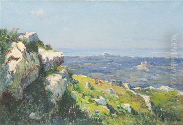 Vue De L'etang De Berre - view 1