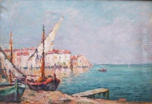 Vue Des Martigues by Jules-Justin Claverie