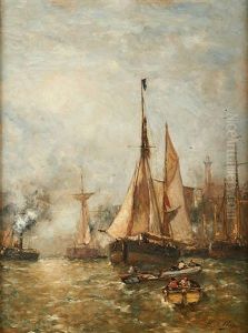 Barques Et Voiliers by Paul Jean Clays