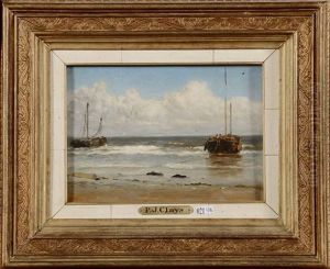 Bateaux De Peche En Bord De Mer by Paul Jean Clays