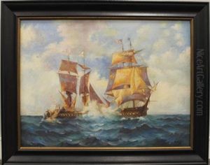 Battle At Sea by Paul Jean Clays