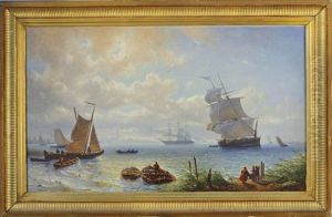 Voiliers Dans Le Port by Paul Jean Clays