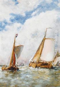 Sailing Boats by Paul Jean Clays
