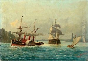 L'arrivee Au Port by Paul Jean Clays