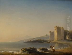 Pecheurs En Bord De Mer by Paul Jean Clays