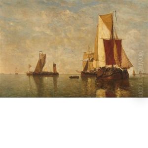 Shipping In An Estuary by Paul Jean Clays