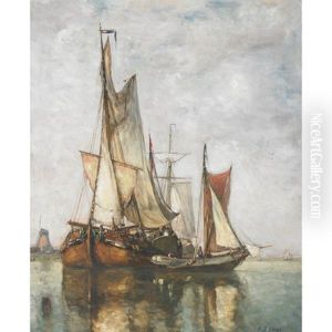 Unloading Boats At Anchor